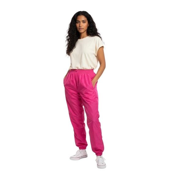 Pearl River Other - Vtg Pearl River Clothing Co Pink Nylon Track Jogger Pants Youth L 14/Womens XSP